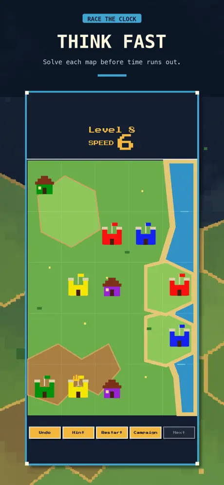 Timed puzzle: plan routes before the clock runs out